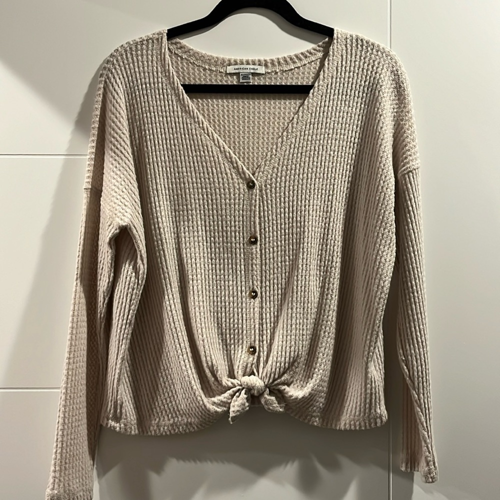 Cream buttoned sweater